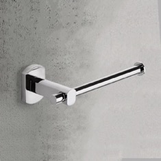 Contemporary Polished Chrome Toilet Roll Holder